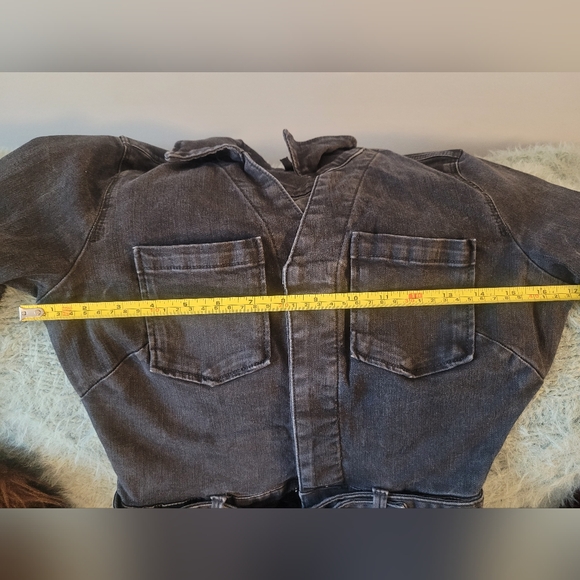 Paige Black Denim Jumpsuit - Size 2 - Picture 6 of 6